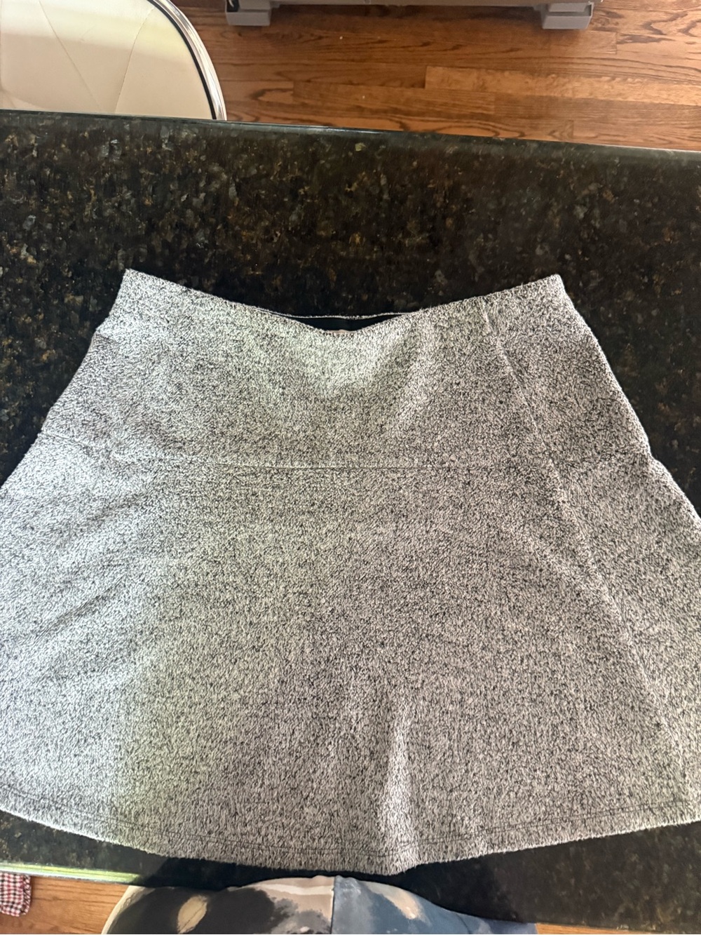 LOFT Heather Gray A-Line Knit Skirt